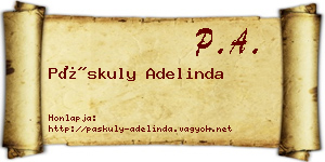 Páskuly Adelinda névjegykártya